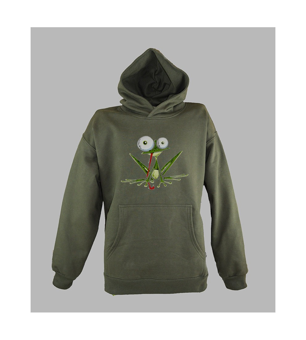 Sweat homme a capuche grenouille