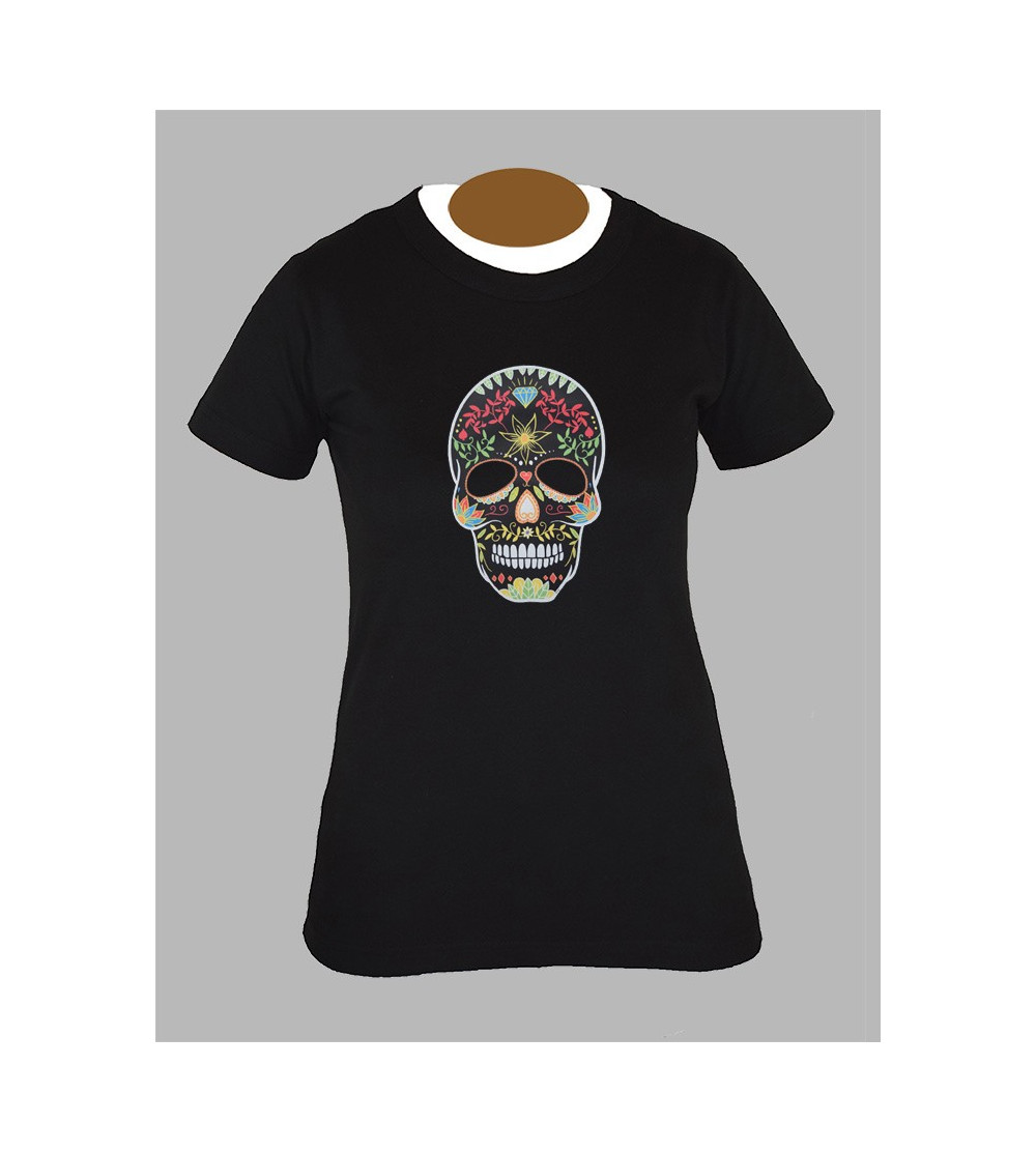 T-shirt rock femme santa muerte