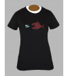 T-shirt rock femme poisson