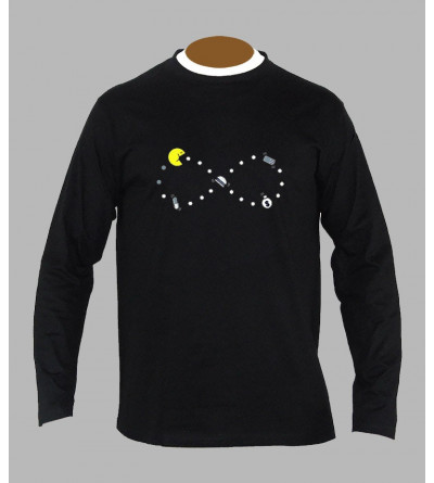 Tee shirt smiley homme pacman manches longues