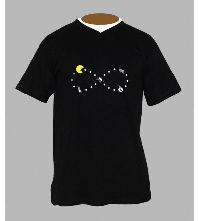 Tee shirt smiley homme pacman Col V