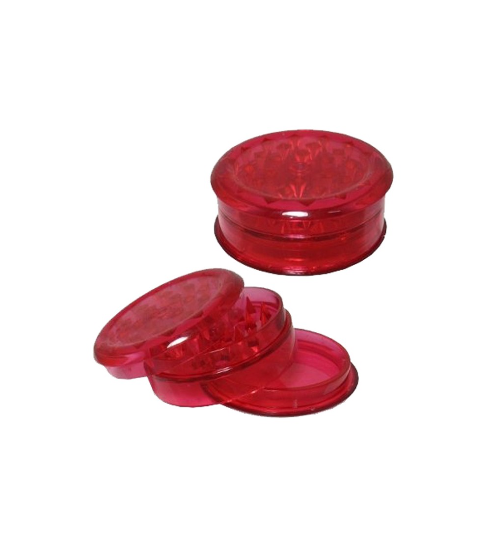 Grinder en acrylique rouge 6 cm, grinder sans tamis