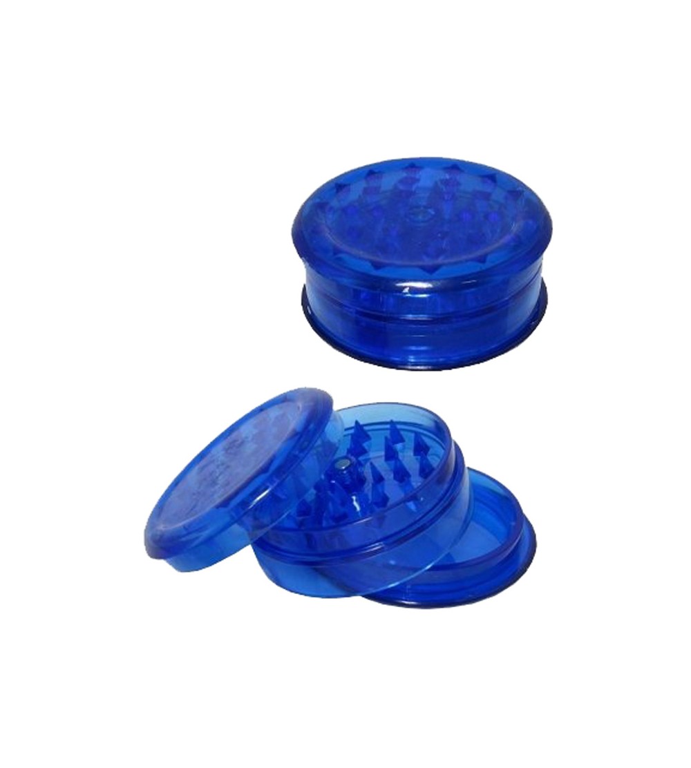 Grinder en acrylique bleu 6 cm, grinder sans tamis