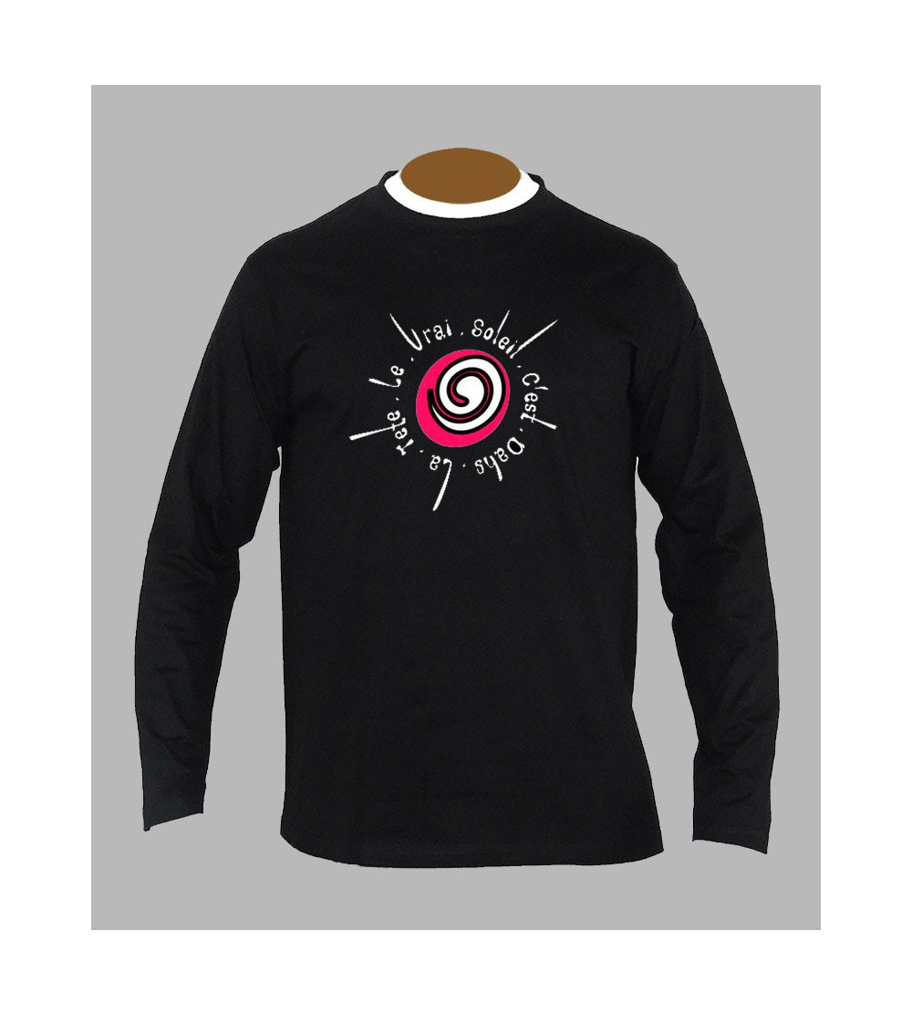 Tee shirt techno spirale manches longues