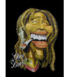 logo Tee shirt Bob Marley cannabis homme Col V