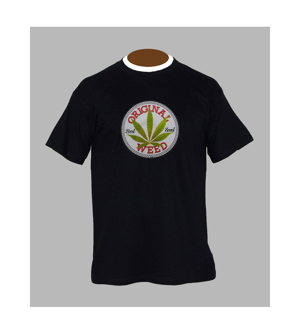 T-shirt feuille de cannabis homme
