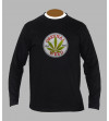 T-shirt feuille de cannabis manches longues