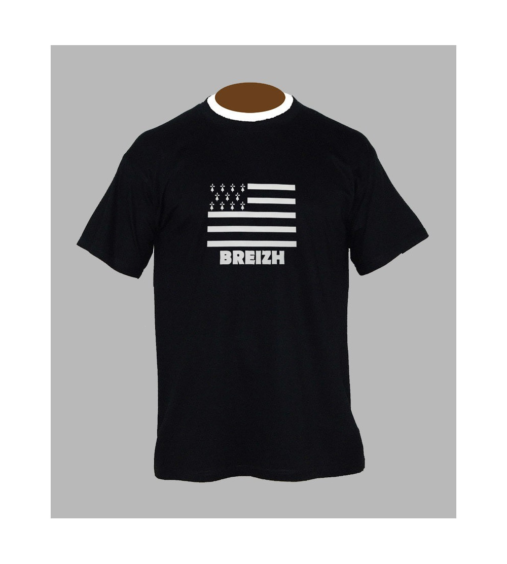 T-shirt drapeau breton homme '' BzH ''