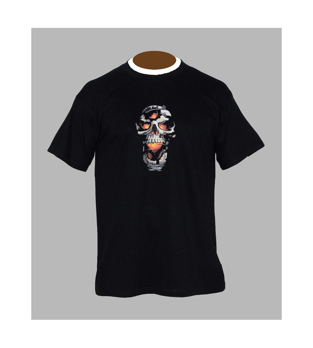 T-shirt tete de mort rock - Vêtement homme