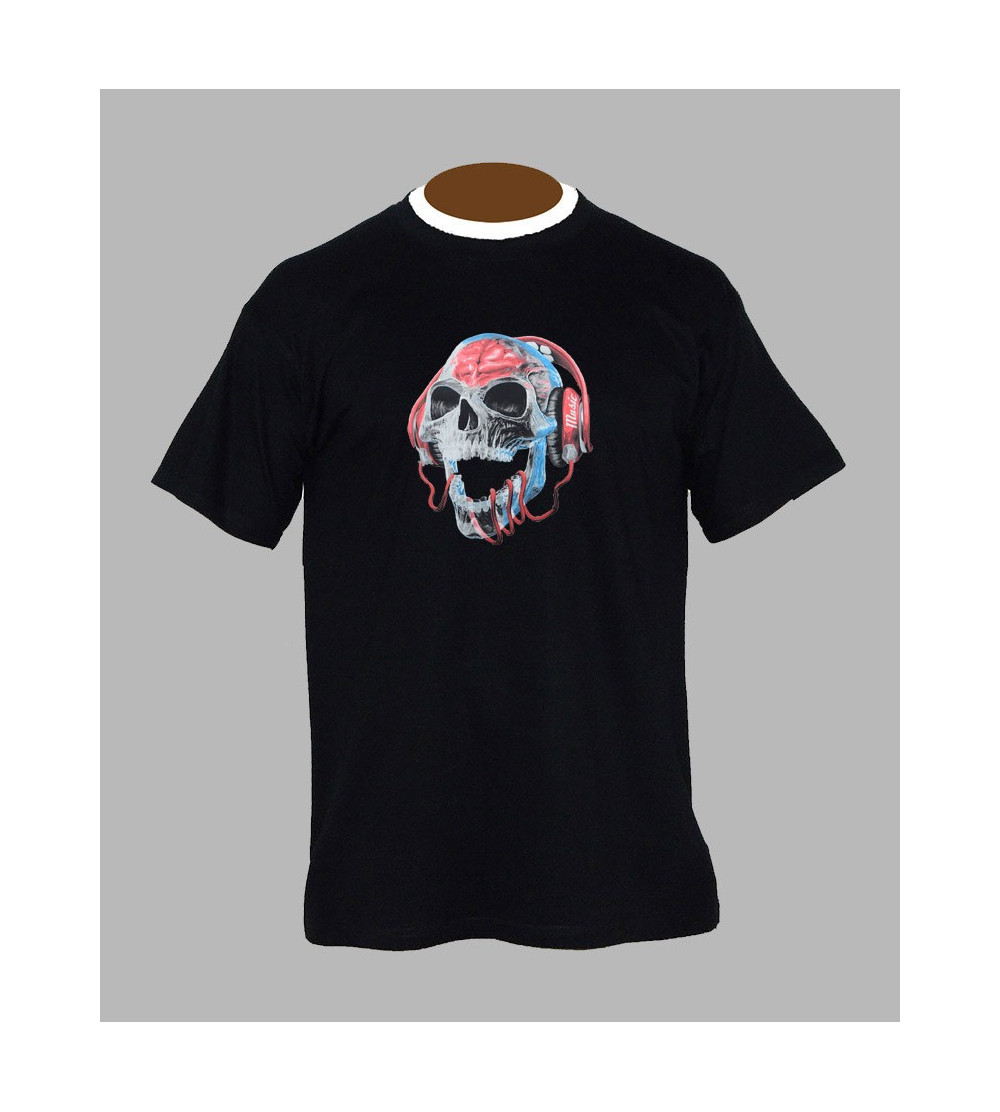 T-shirt tete de mort Dj  - Vêtement homme