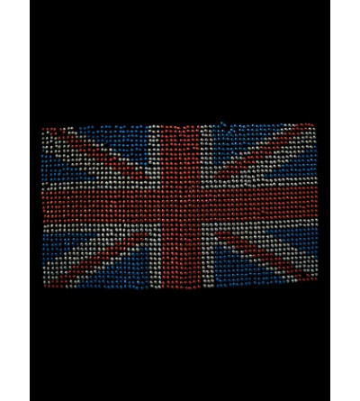 logo Sweat capuche femme drapeau anglais strass