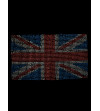 logo Sweat capuche femme drapeau anglais strass
