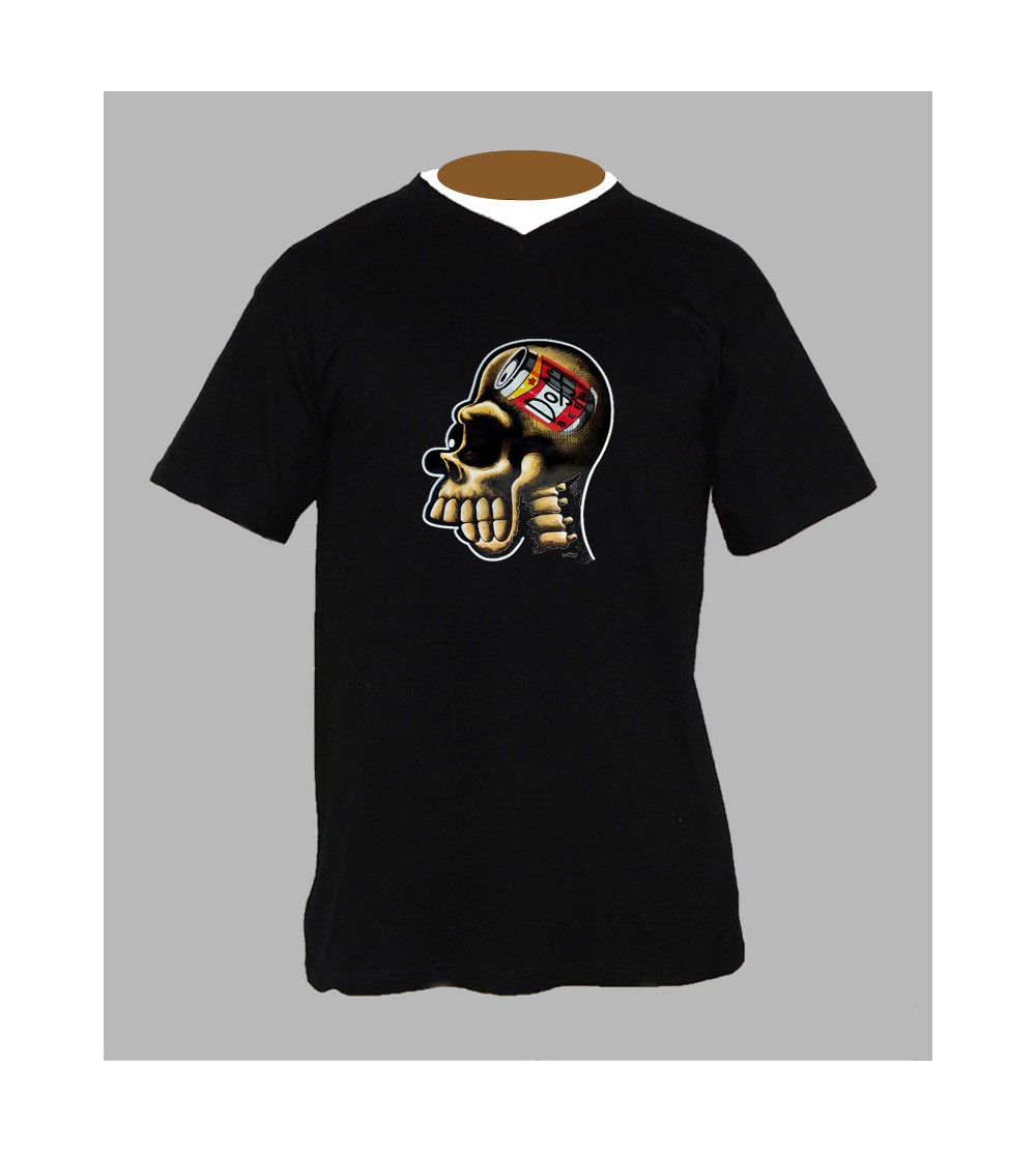 T-shirt uv homer simpson homme Col V