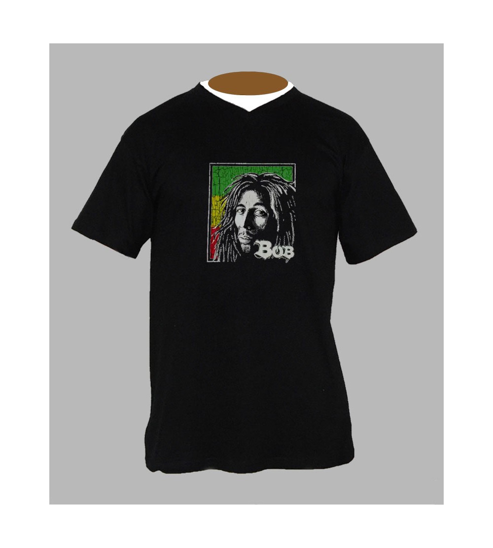 Tee shirt Bob Marley homme Col V