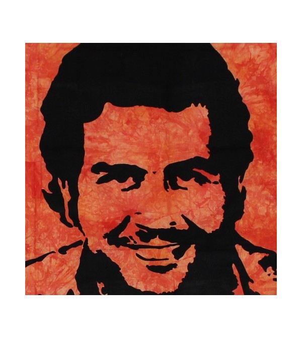 Tenture el patron orange, drapeau Pablo Escobar