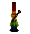 Bang acrylique rasta pipe a eau bob marley brad weed 420 bong feuille de cannabis pvc 4
