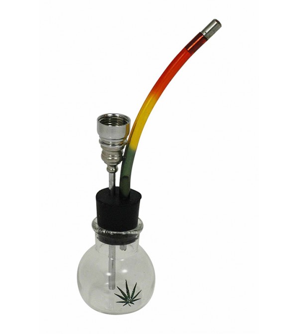 Bang verre rasta pipe a eau bob marley weed 420 bong en verre feuille de cannabis 13