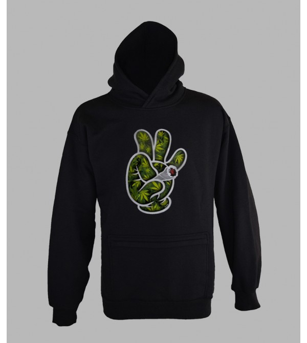 SWEAT WEED, VÊTEMENT HOMME. PULL A CAPUCHE WEED HOMME - FRINGUE PAS CHER