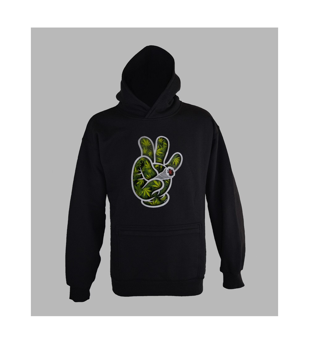 SWEAT WEED, VÊTEMENT HOMME. PULL A CAPUCHE WEED HOMME - FRINGUE PAS CHER