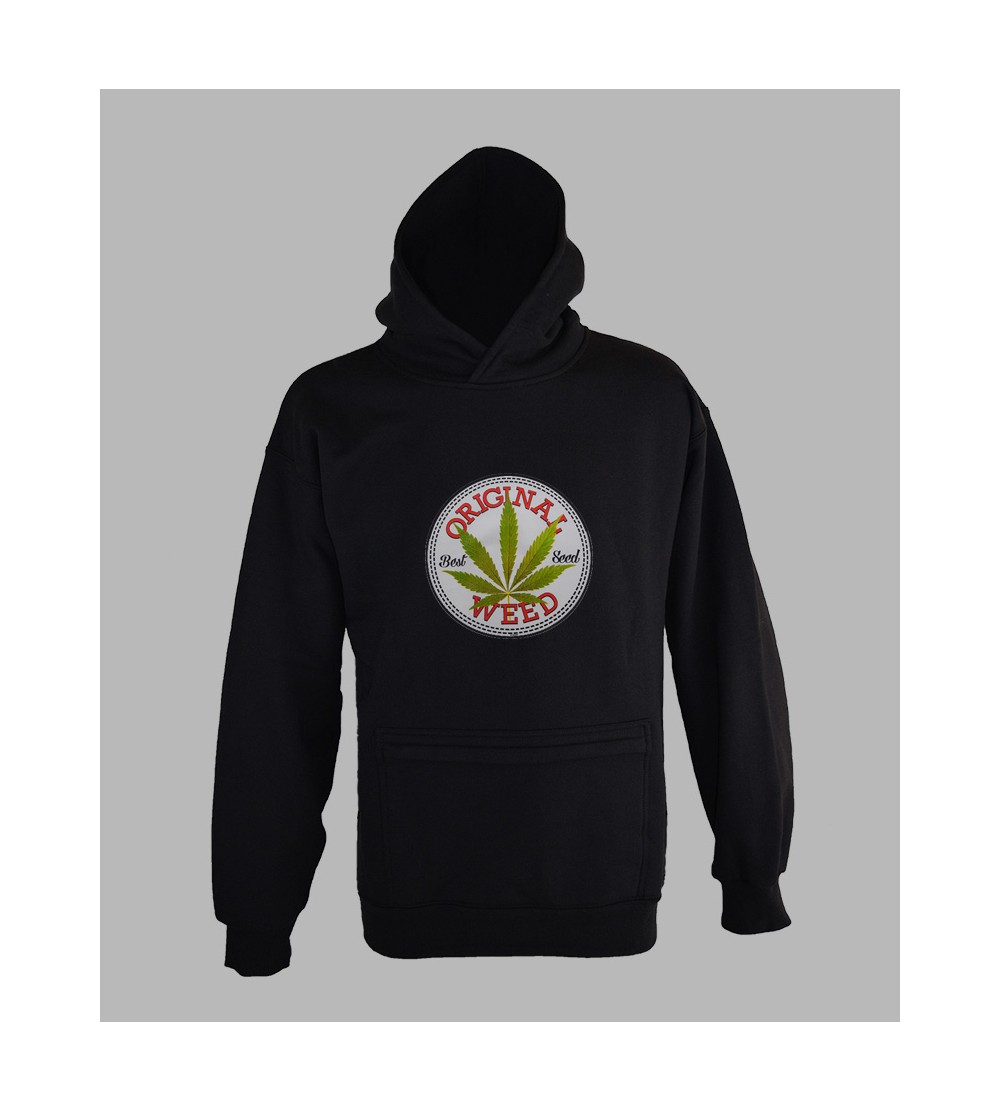 SWEAT WEED 420, VÊTEMENT HOMME. PULL A CAPUCHE WEED 420- FRINGUE PAS CHER