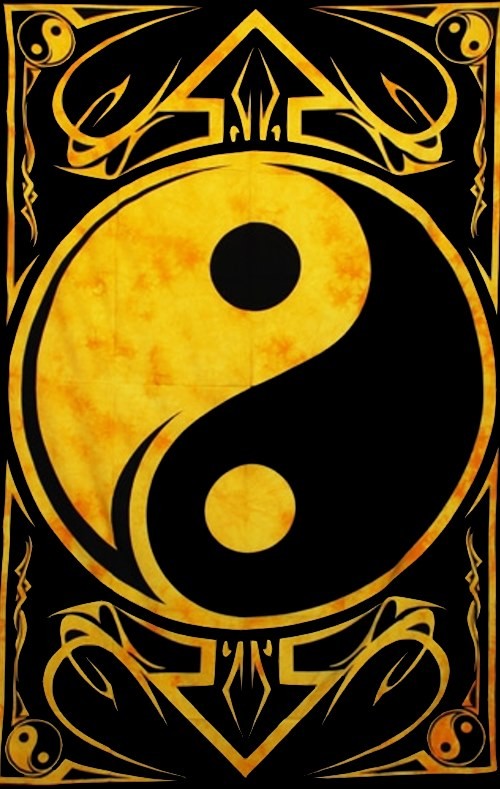 drapeau murale yin yang