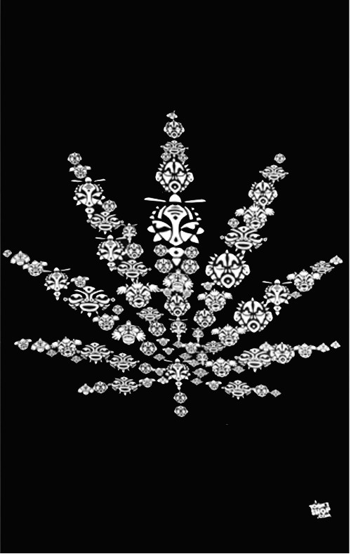 tapisserie feuille de cannabis