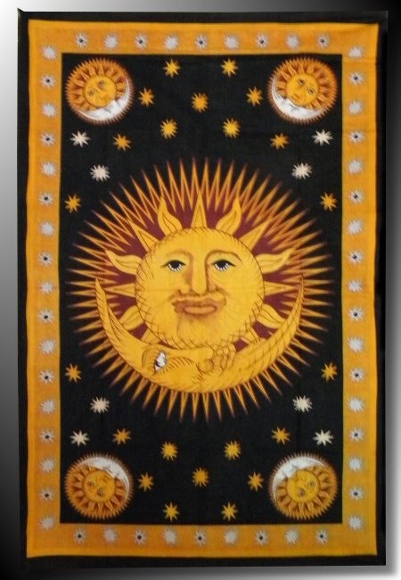 tenture murale soleil lune